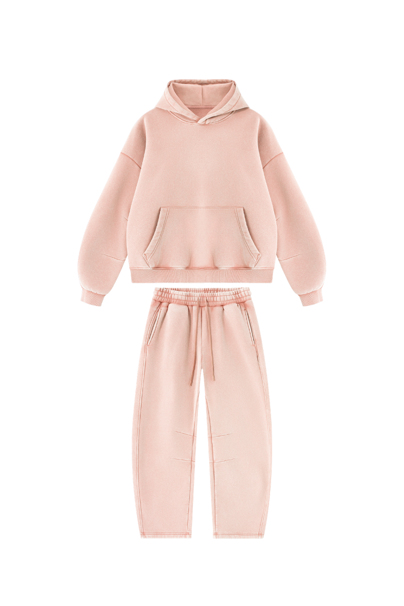 Men's Fall Fleece Sets:Relaxed Hoodie And Sweatpants