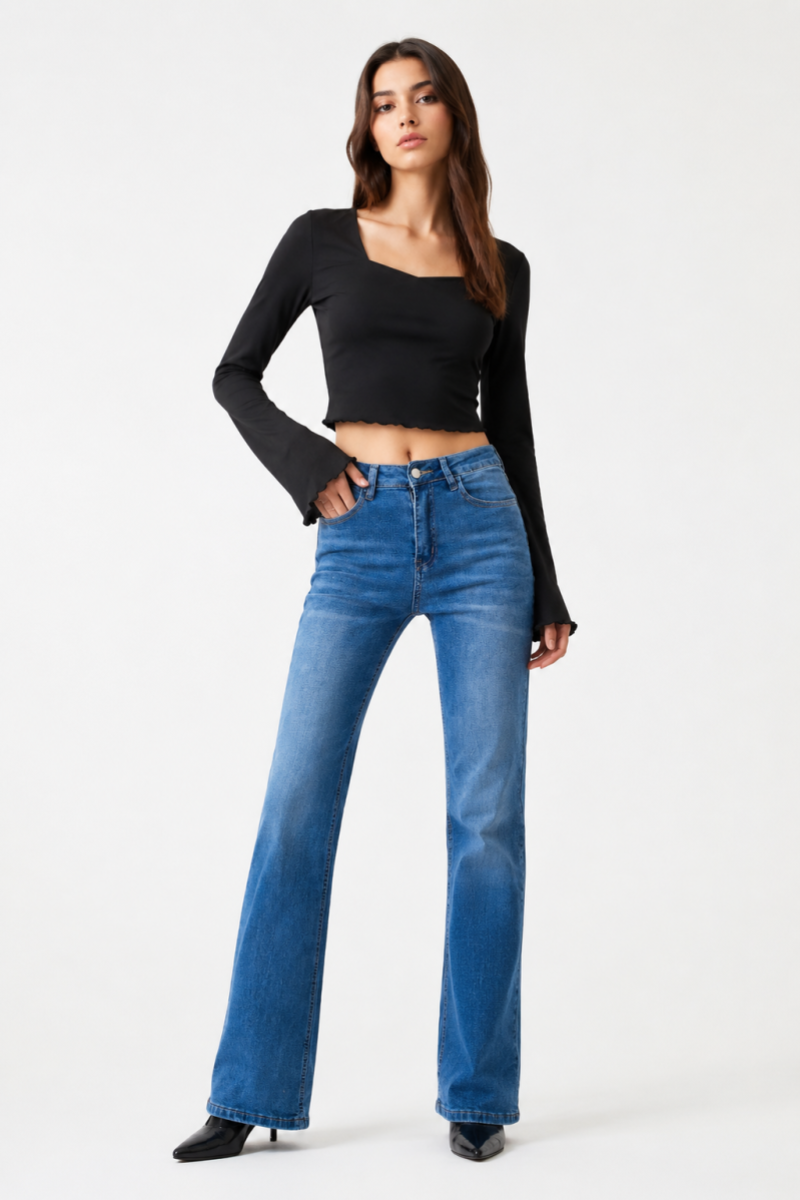 Women's Fall Vintage Distressed Straight-Leg Jeans
