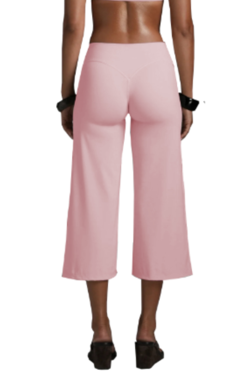 Women's Athletic 7/8 Wide-Leg Yoga Cropped Pants