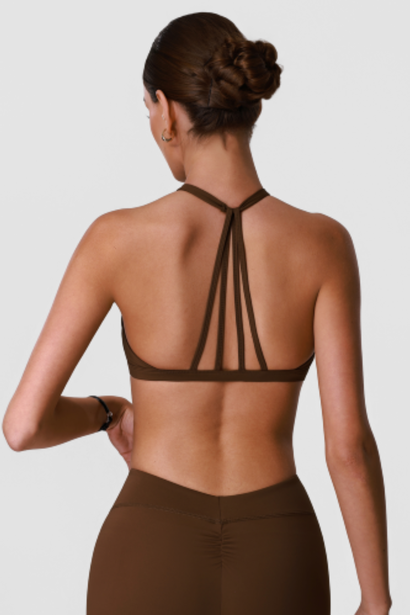 Women's Halterneck Cross Strap Multi-Back Sports Yoga Bra
