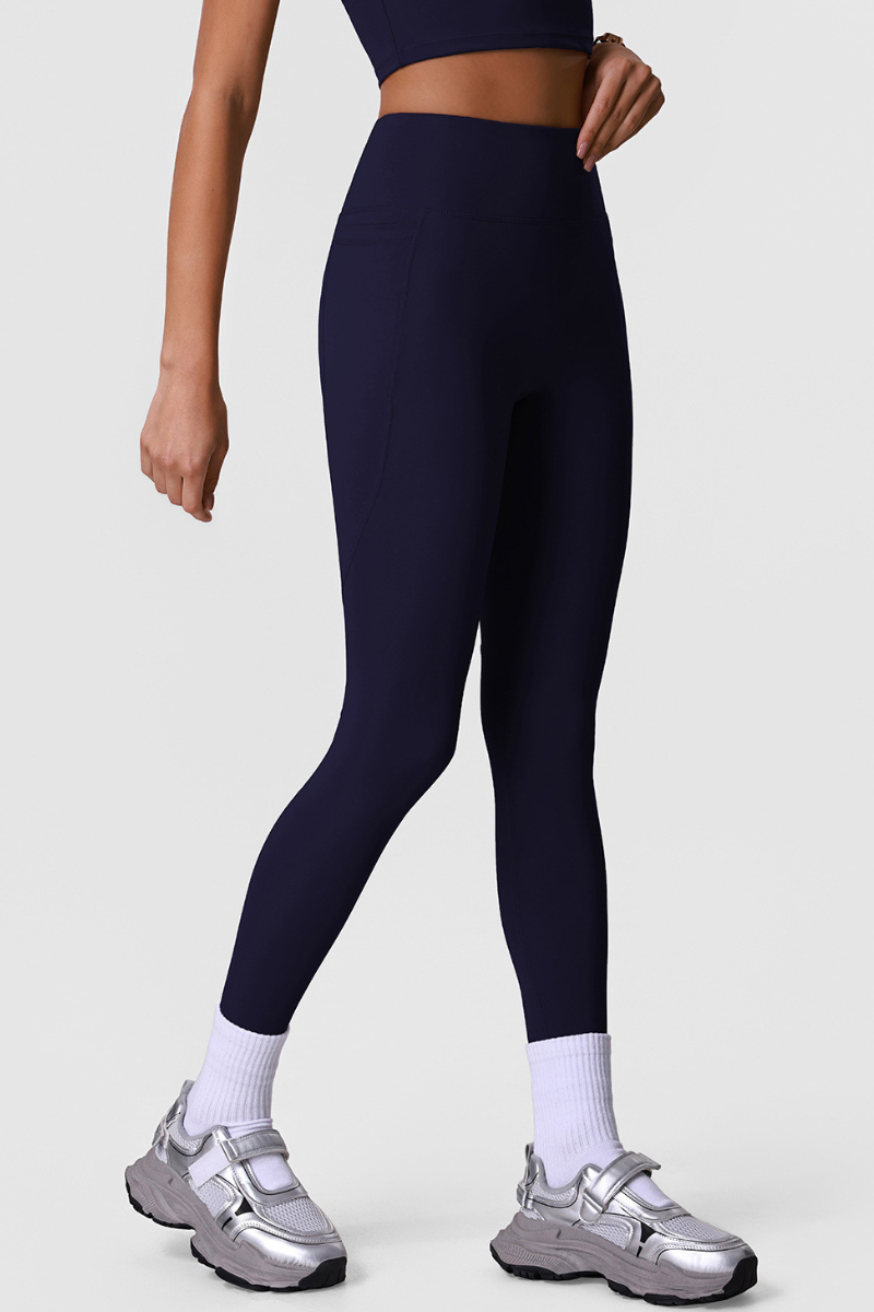 Women's Athletic Side-Pocket High Waist No T-Line Leggings
