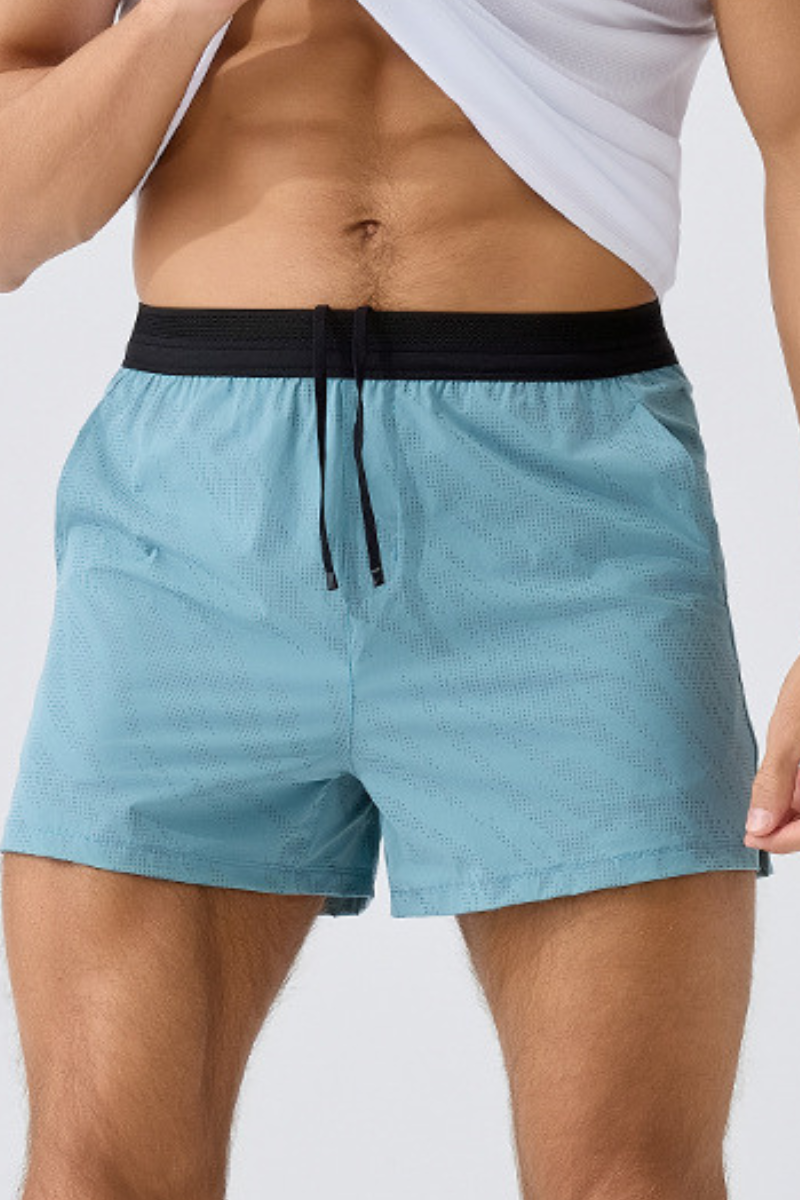 Men's Reflective Dot 2-in-1 Racing Running Shorts