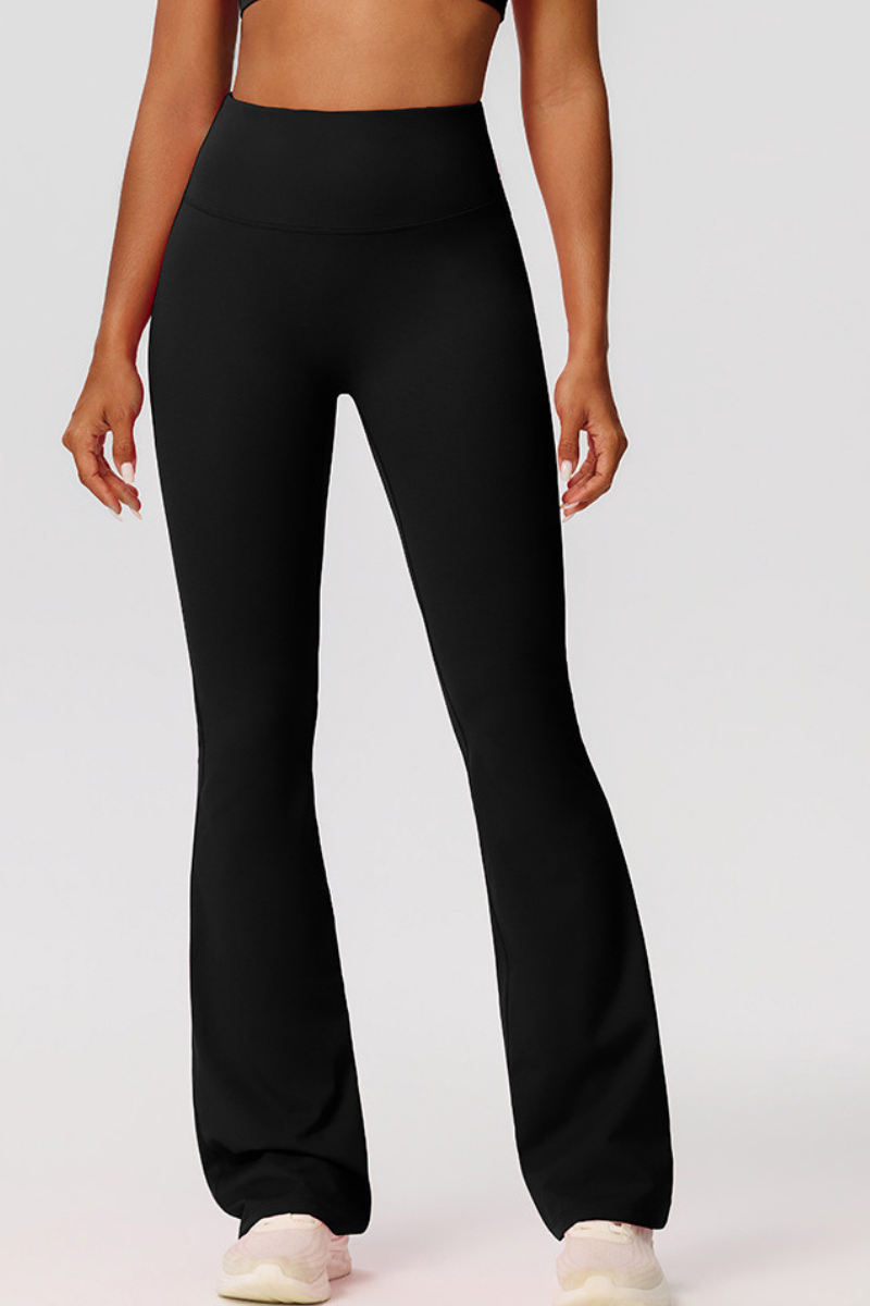 Women's High-Waist Pleated Buttocks Lift Flare Pants