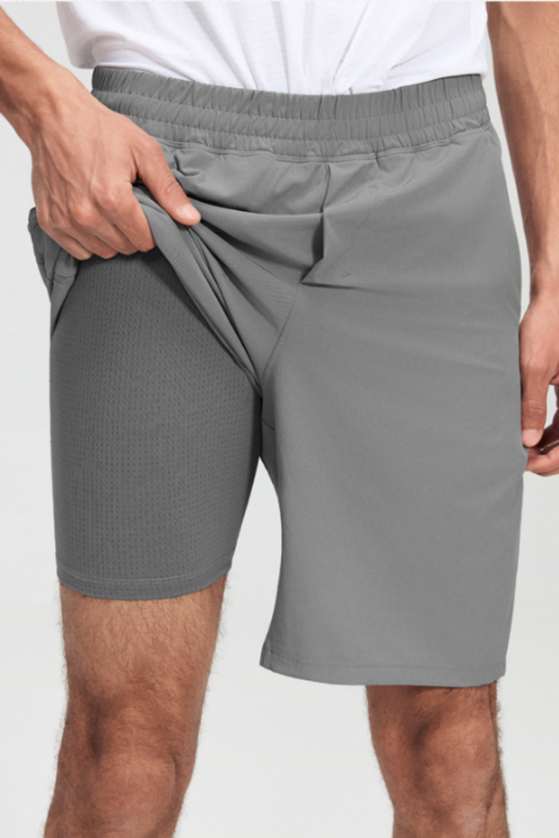 Men's Summer Quick-Dry Breathable Sports Shorts with Liner