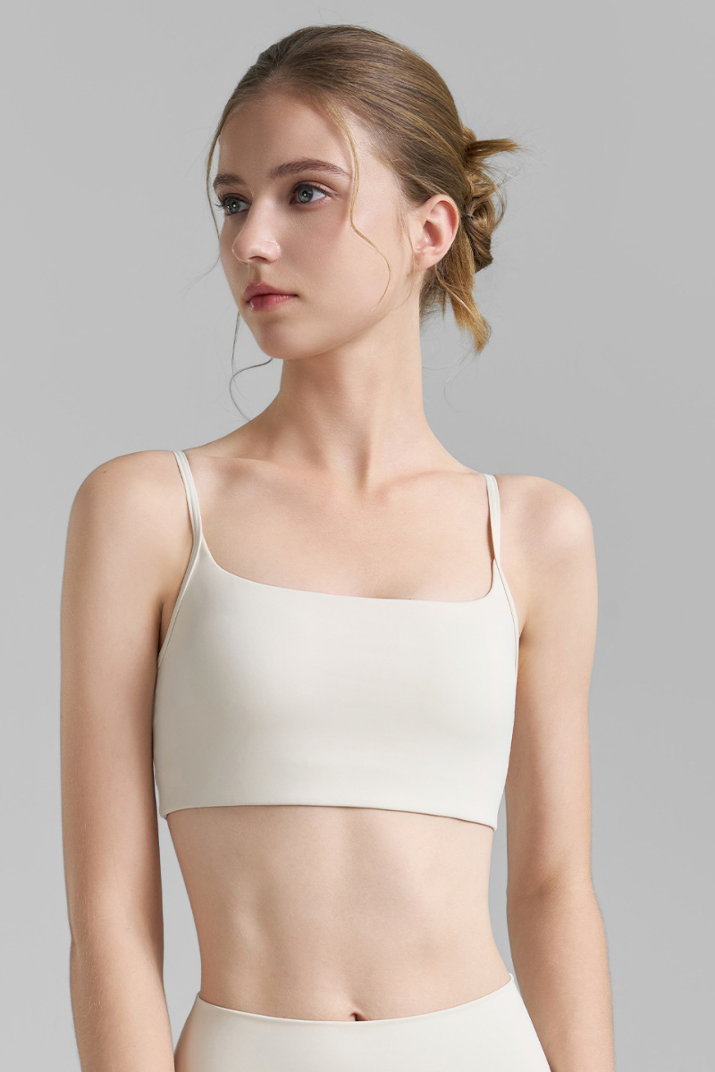 Women's Multi-Color Square Neck Spaghetti Strap Yoga Bra