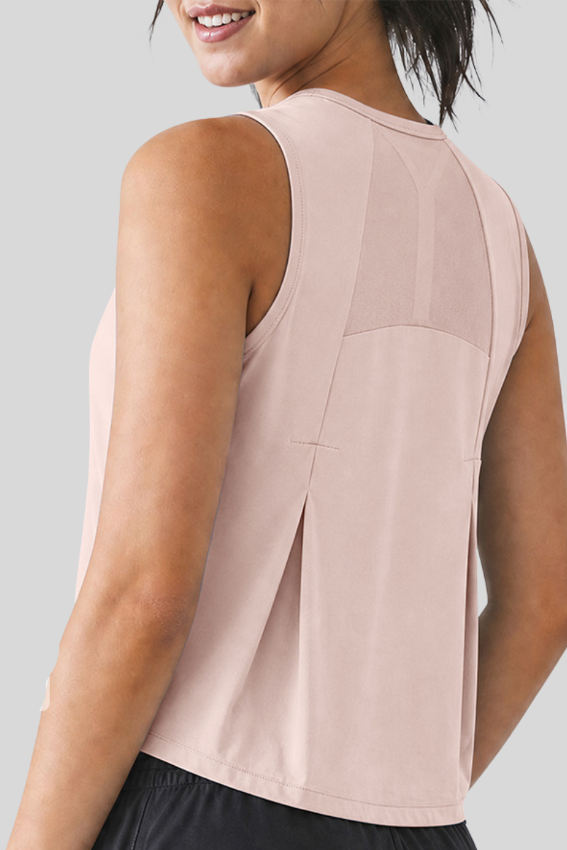 Women's Mesh Back Breathable Athletic Sleeveless Tank Top