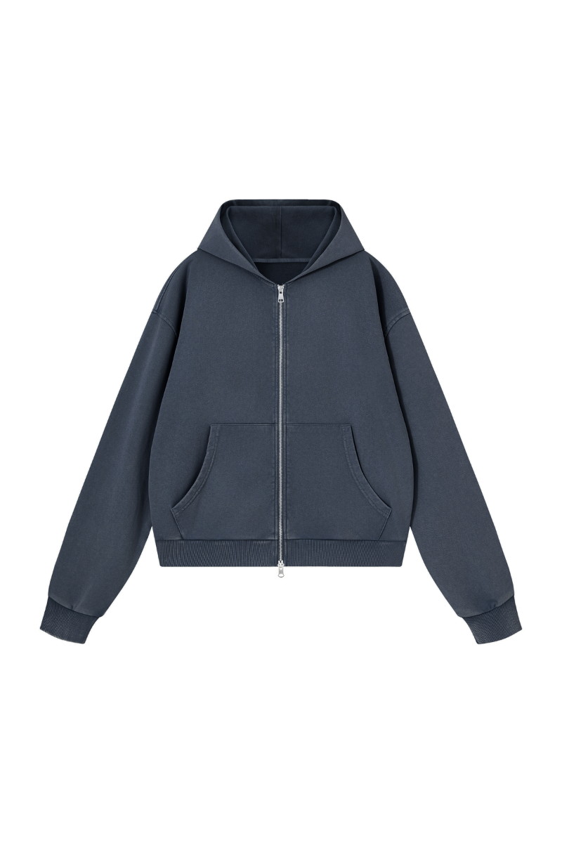 Men's Fall Washed Vintage Boxy  Comfort Color Hooded Jacket