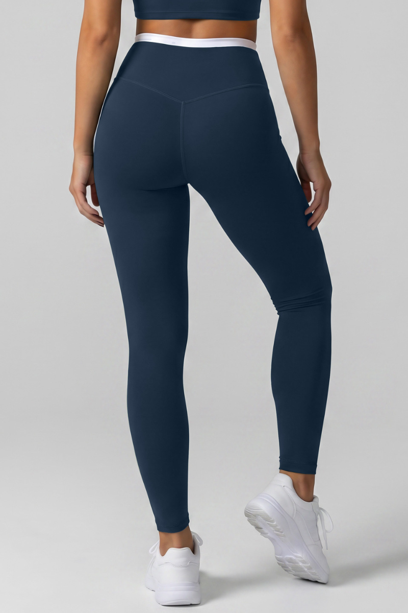 Women's Athletic Color-Block High-Waist Yoga Leggings