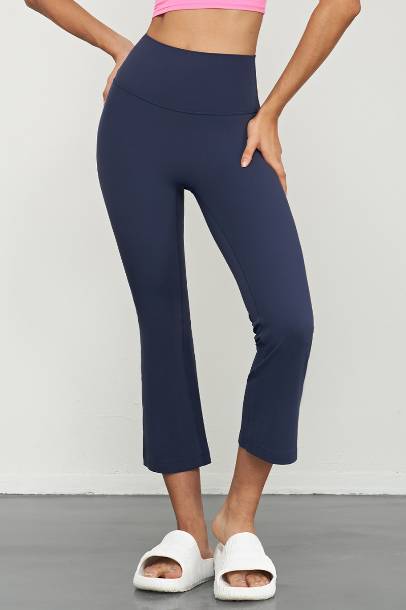 Women's Athletic Lycra High Stretch Naked Feel Flared Pants