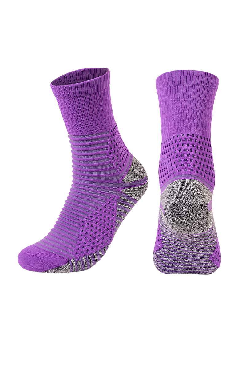Gradient Ombre Quick-Dry Non-Slip Basketball Crew Socks