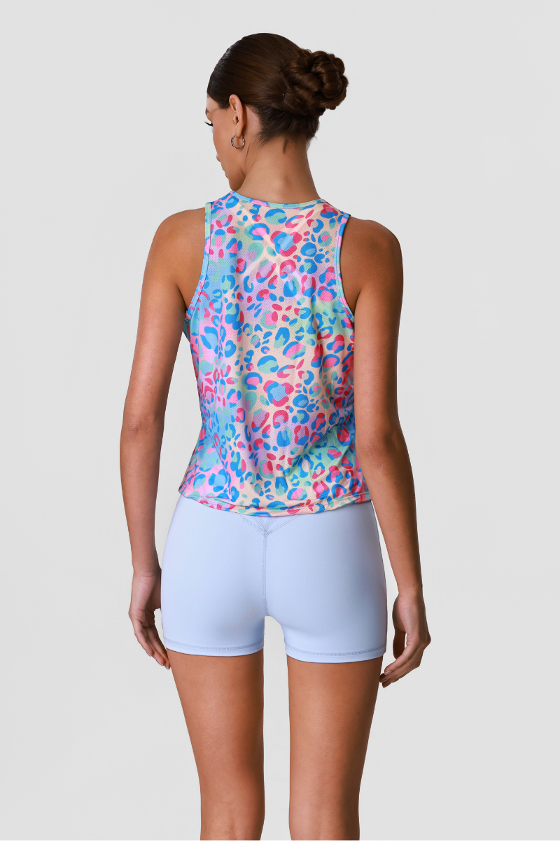 Women's Color-Block Camo Print Tank Top & V-Cross Waist Shorts Sets