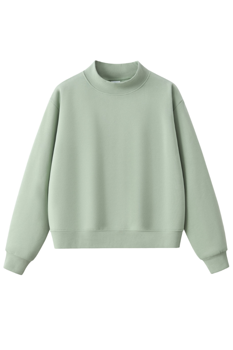 Unisex Cozy Fleece Mock Neck Sweatshirt