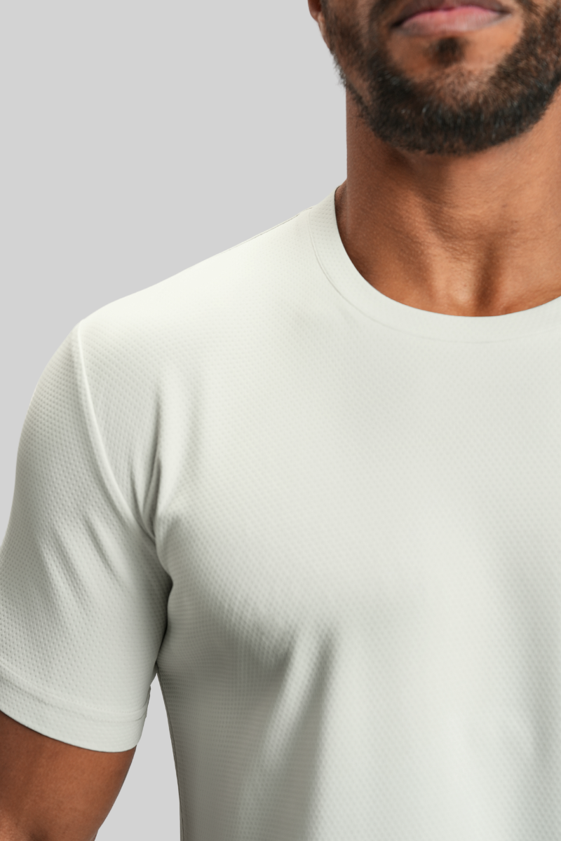 Men's Summer Mesh Round-Neck Loose-Fitting Sports T-shirt