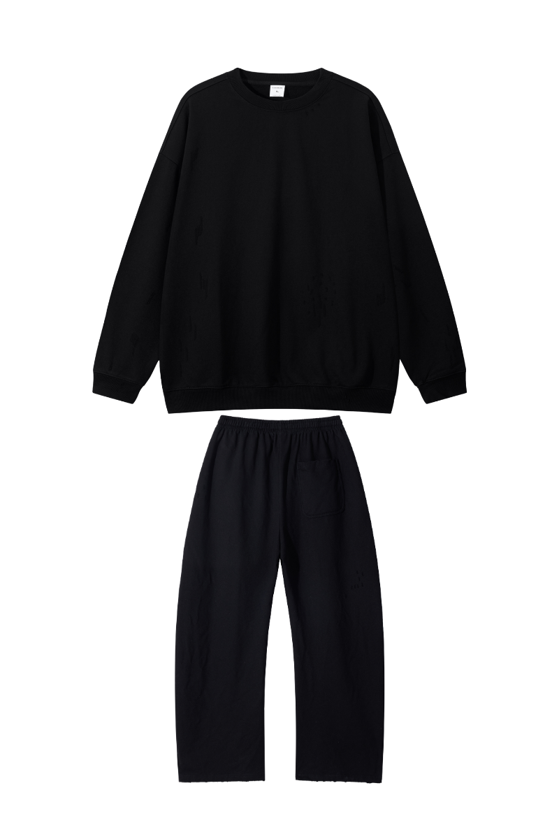 Men's Fall Set: Relaxed Pullover And Drawstring Sweatpants