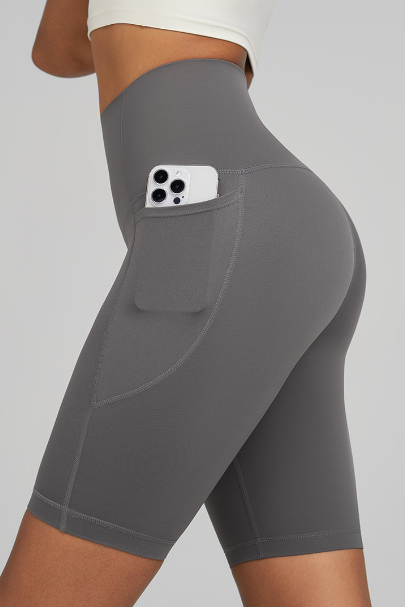 High-waisted women's athletic shorts