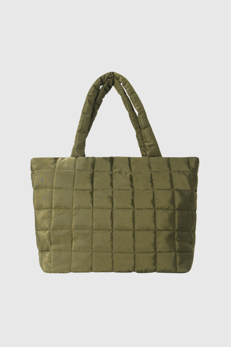 Women's Large Capacity Grid Sports Leisure Tote Bag