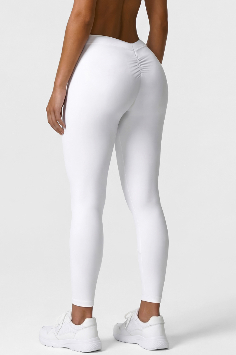 Women's Athletic High-Waisted Pleated Slim Fit Yoga Leggings