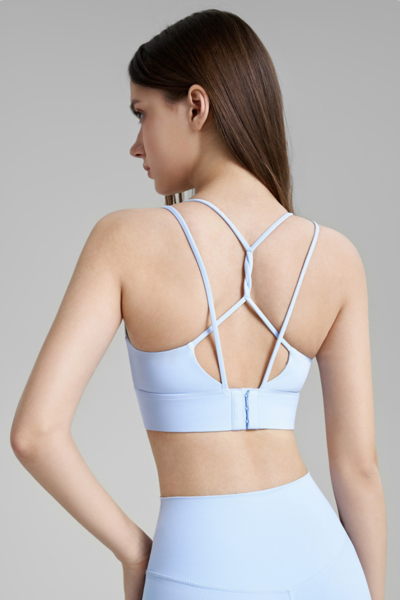 Women's Athletic U-Neck Crisscross Back Sports Bra
