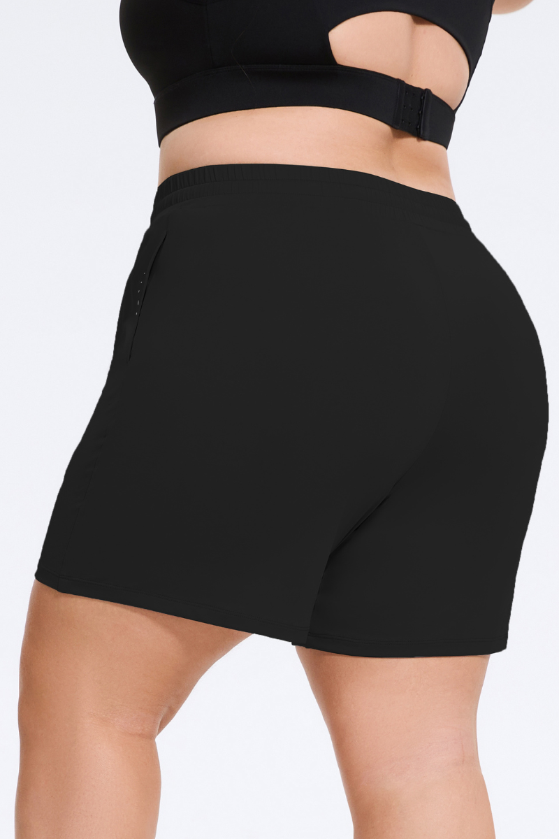 Plus Size Women's Drawstring Waist Loose-Fit Athleisure Shorts