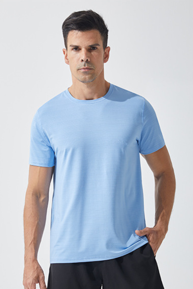 Men's Round Neck Quick Dry Breathable Athletic T-Shirt