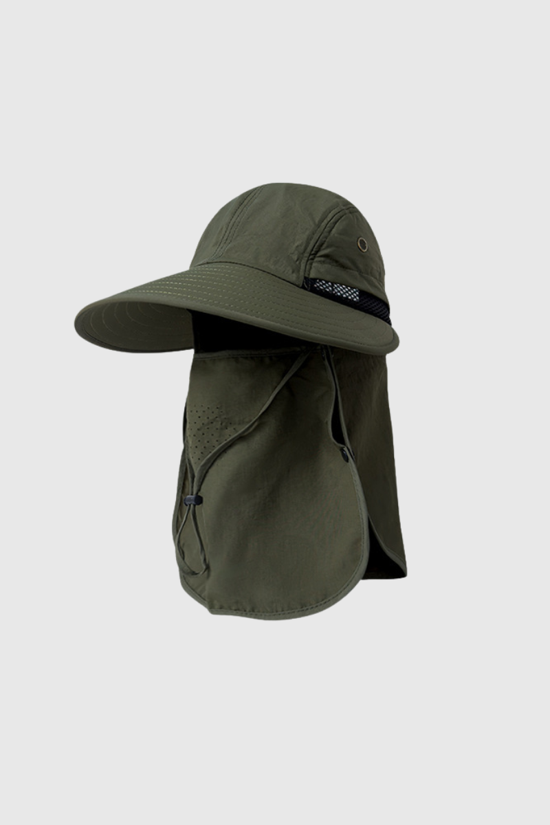 Summer Wide Brim Full Face Sun Protection Fisherman Hat