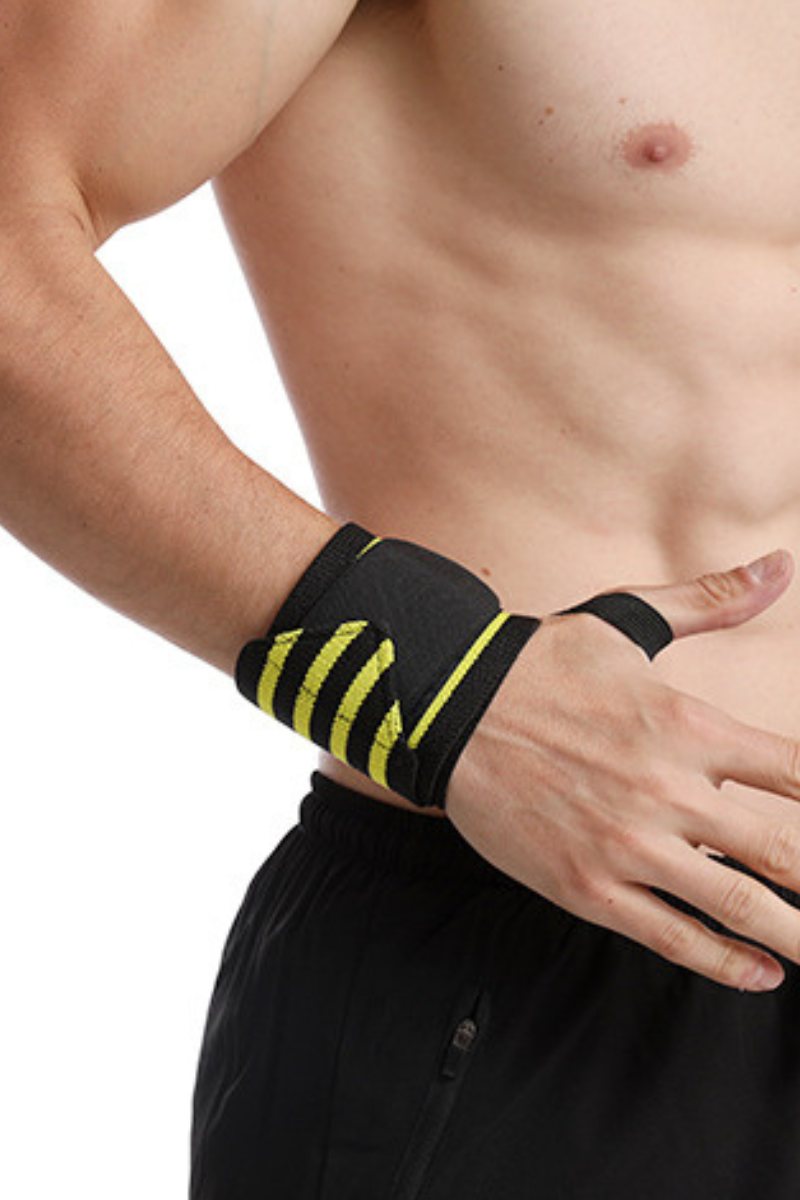 Sports Striped Strength Training  Compression Wrist Wraps