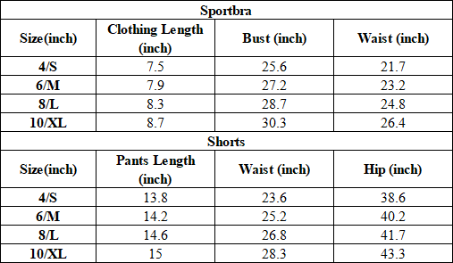 Women's Athletic Sets:Cross Back Bra And  Ruffle Shorts