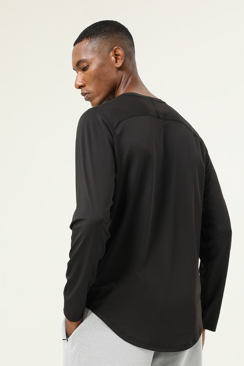 Men'S Crew-Neck Sports Running Long-Sleeved Shirt