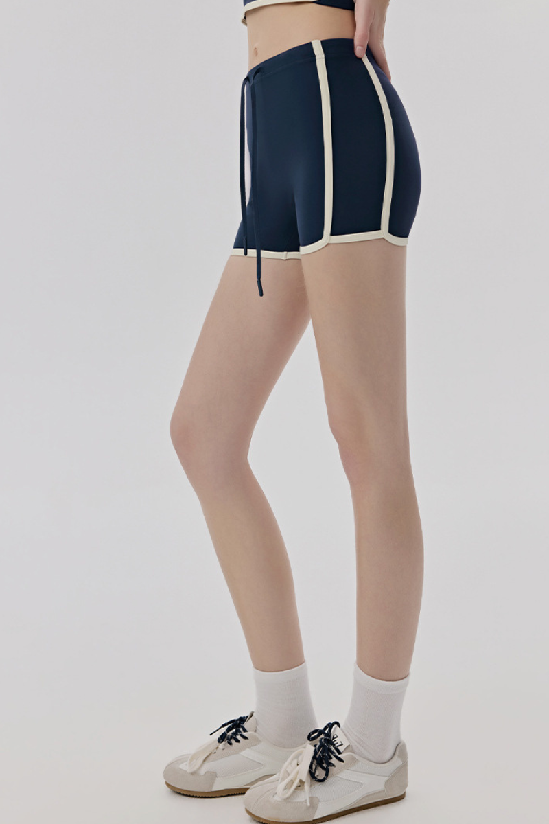 Women's Cool Touch Color Contrast Yoga Sports 3 Inch Shorts