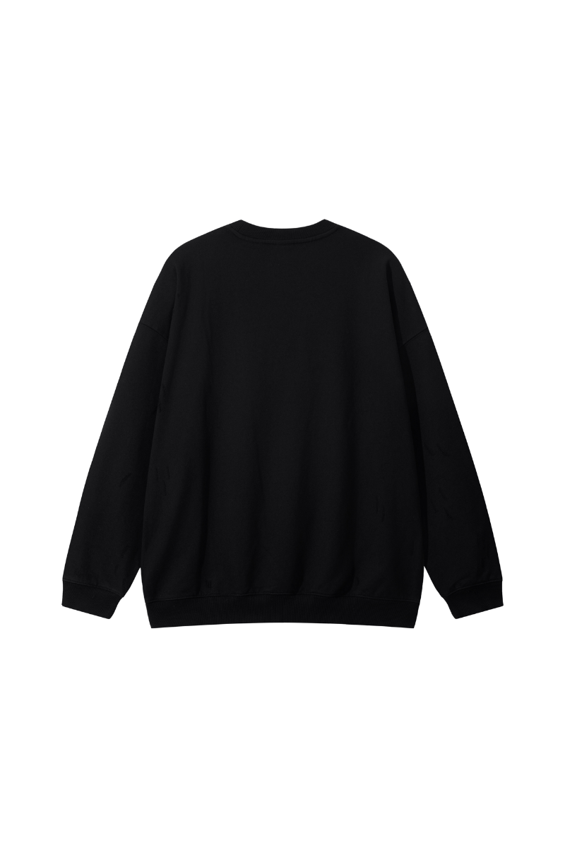 Women's Fall Washed Distressed Loose Drop Shoulder Pullover