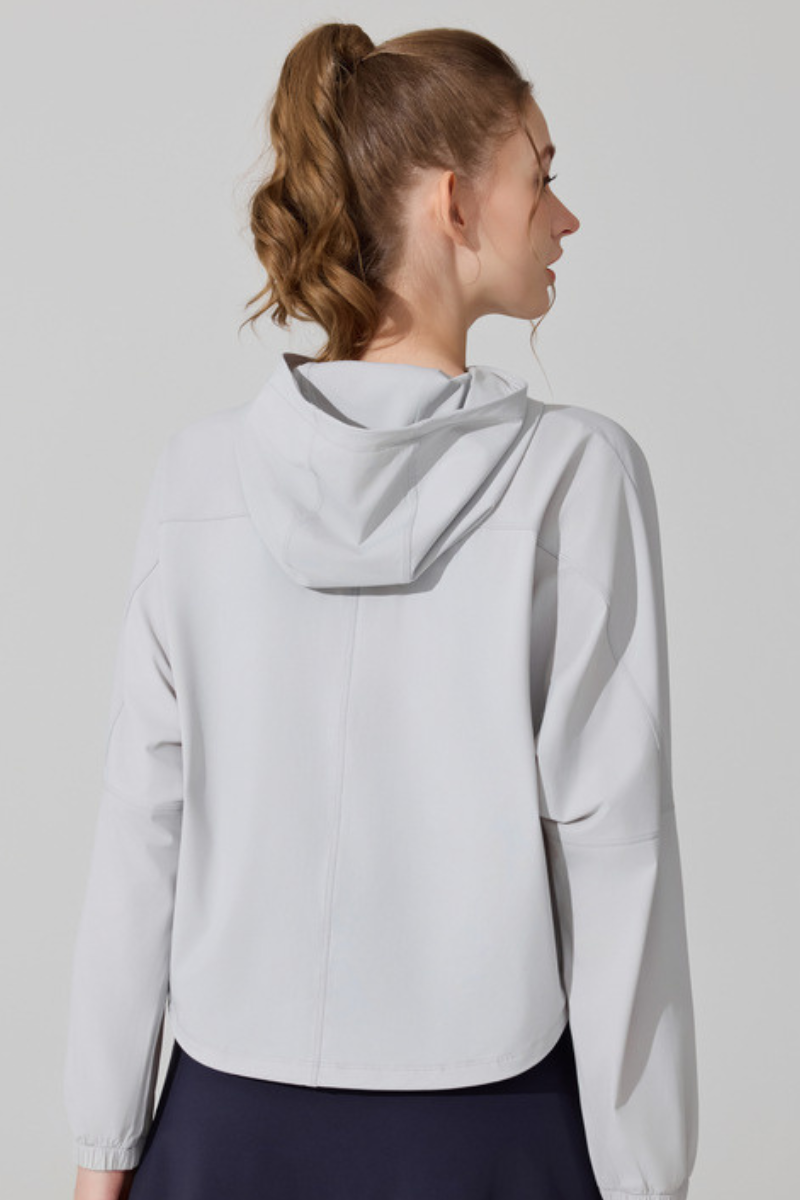 Women's Cool Touch Hooded Sun Protection Cropped Jacket