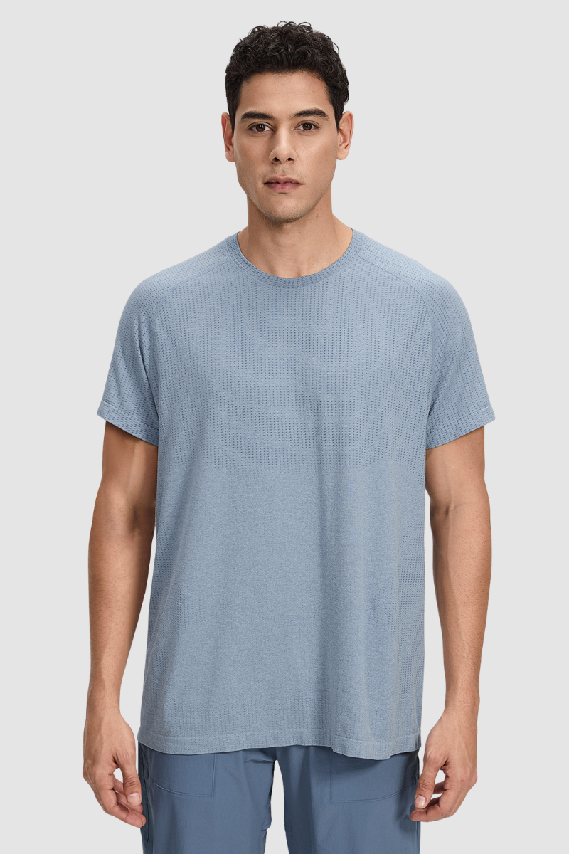 Men's Summer Seamless Mesh Quick-Dry Breathable Tee