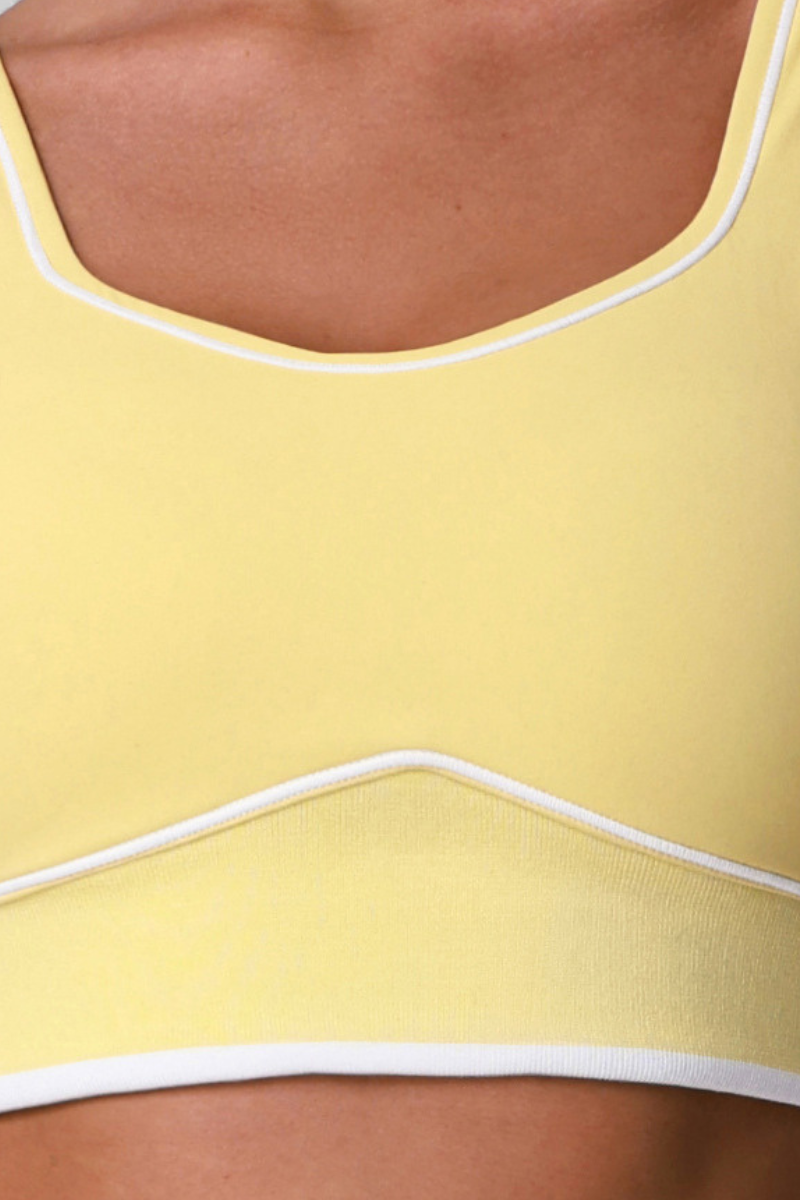 Women's Athletic Colorblock U-back Removable Pads Bra