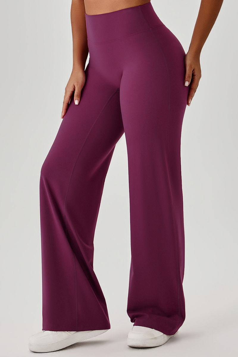 Women's Athletic High Waist V-Lift Hip Wide Leg Yoga Pants