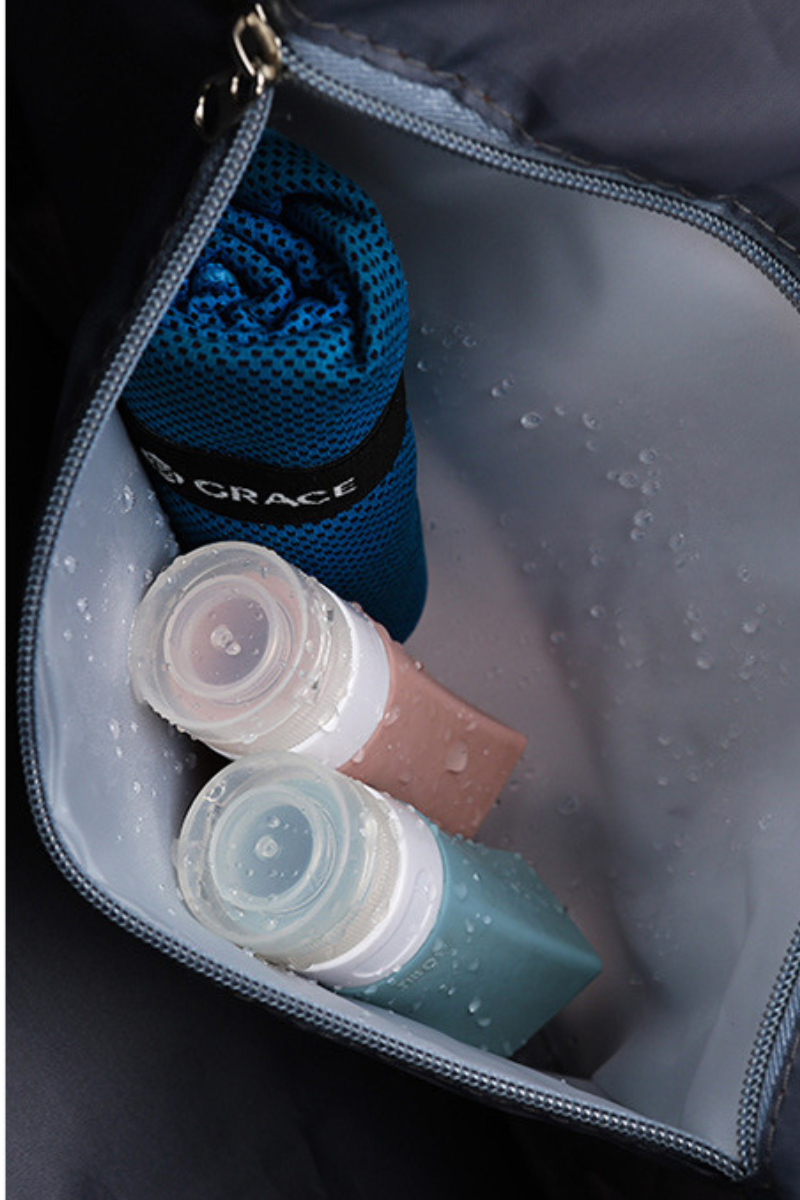 Large Capacity Bottom Zippered Compartment Handle Bag