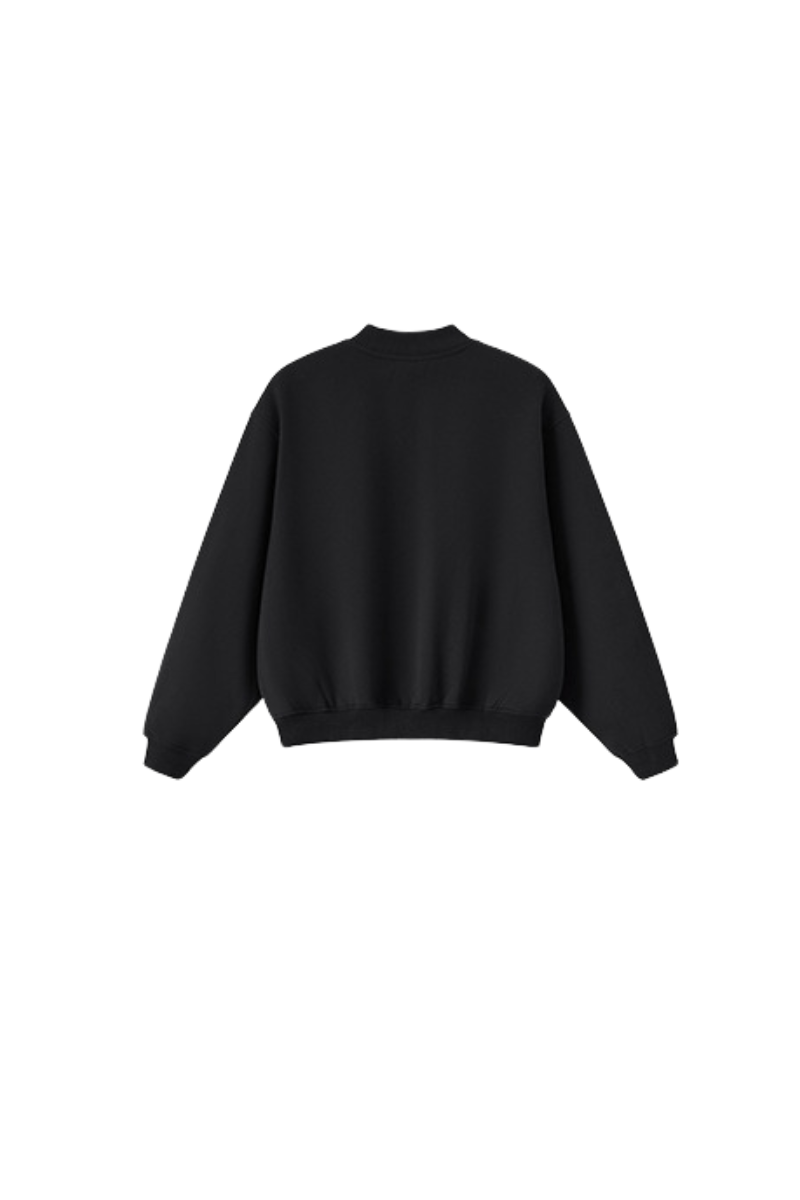 Men's Fall Streetwear Boxy Mockneck Sweatshirt