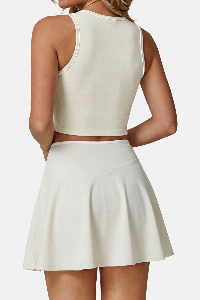 Women's Athletic Set :Tank Top And  Skirt