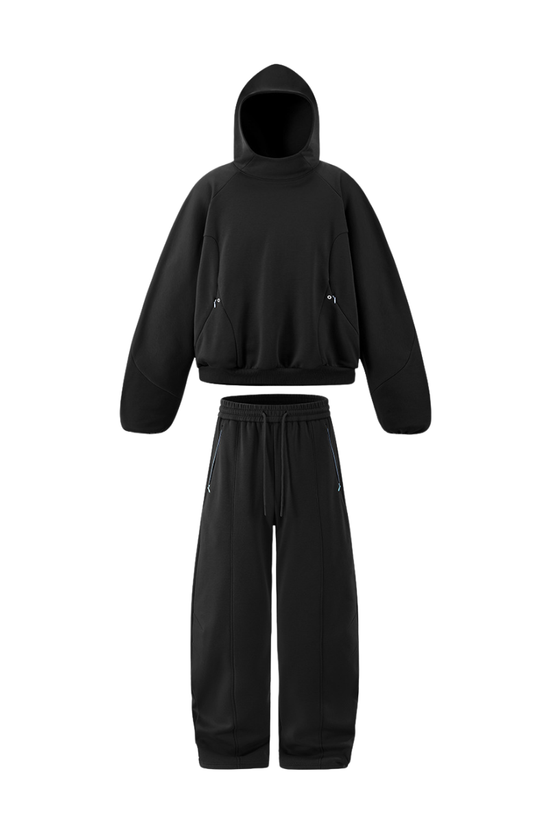 Unisex Fall Set:Relaxed Fleece Hoodie And Sweatpants
