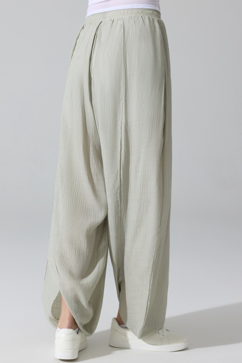 Women's Lightweight Elastic Waist Loose Fit Harem Casual Pants