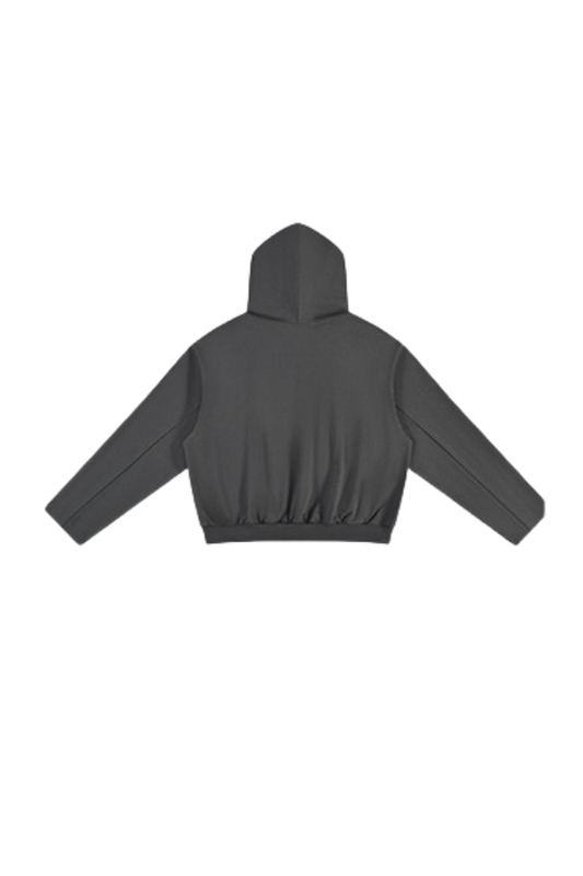Unisex Fall Cropped Kangaroo Pocket Drop-Shoulder Hoodie