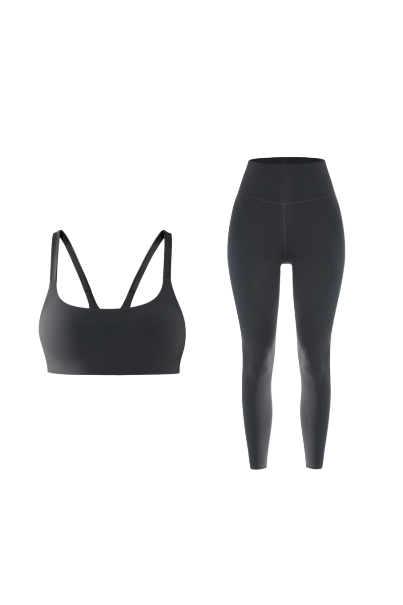 Women's Colorful Print Sports Bra And High Rise Leggings Set