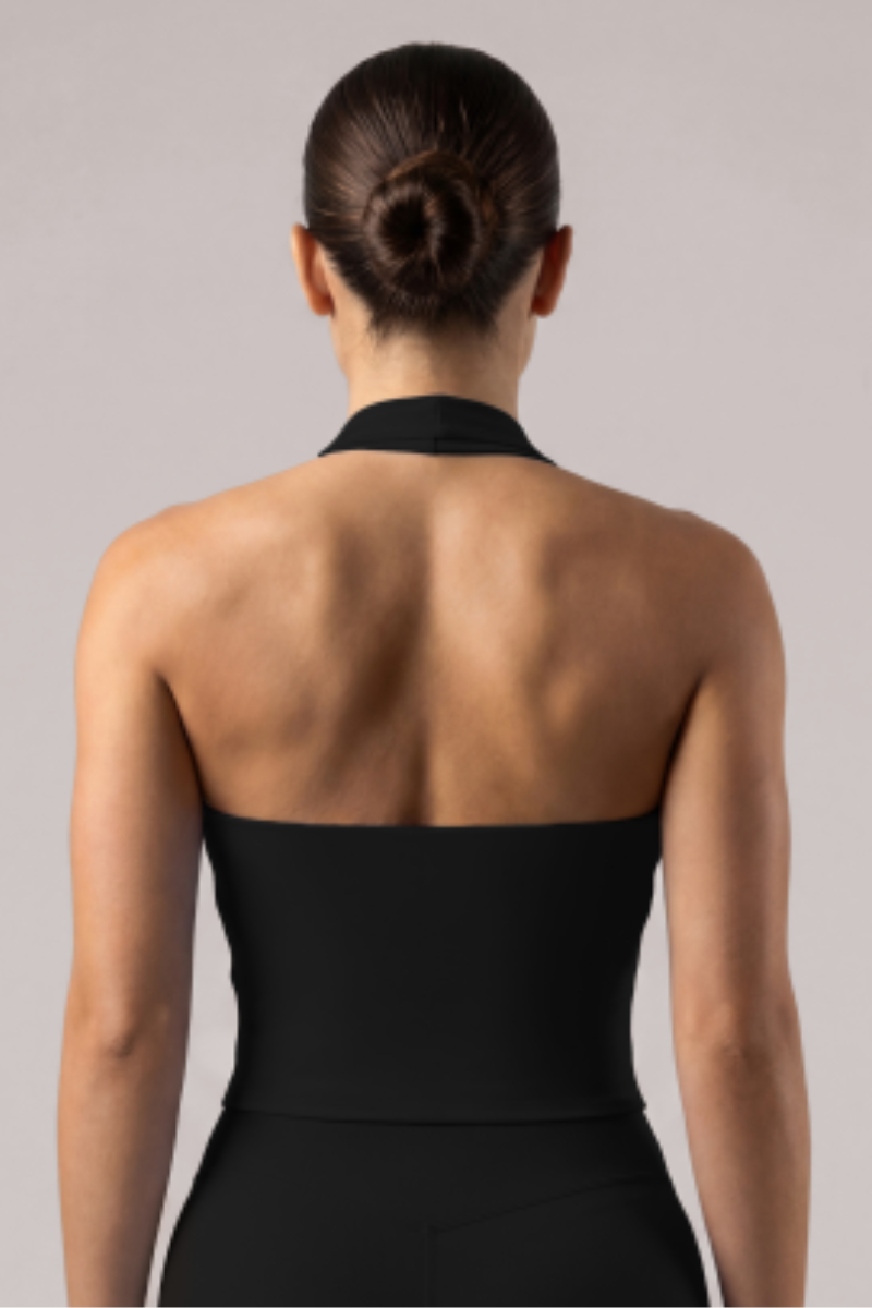 Women's Halter Cutout Ruched Yoga Tank Top