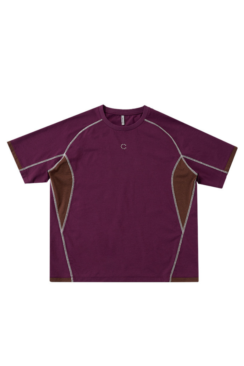 Men's Raglan Contrast Stitch Panel Quick Dry Outdoor Top