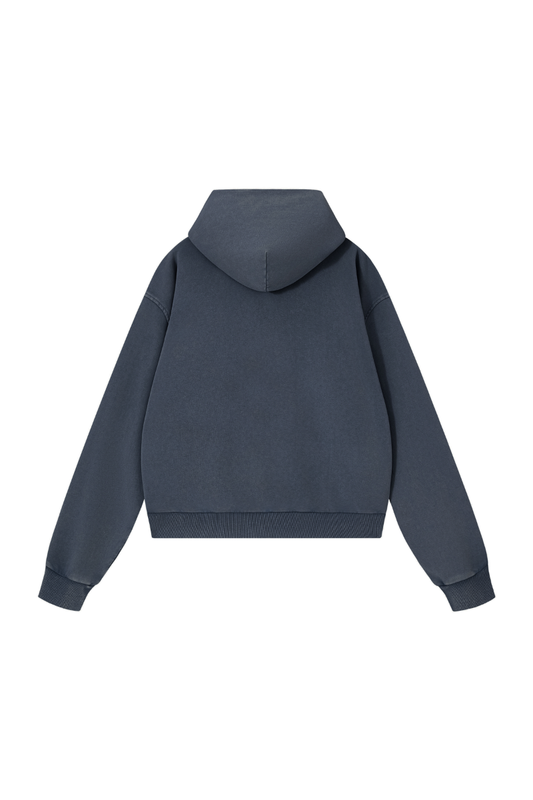 Unisex Fall Washed Vintage Boxy  Comfort Color Hooded Jacket