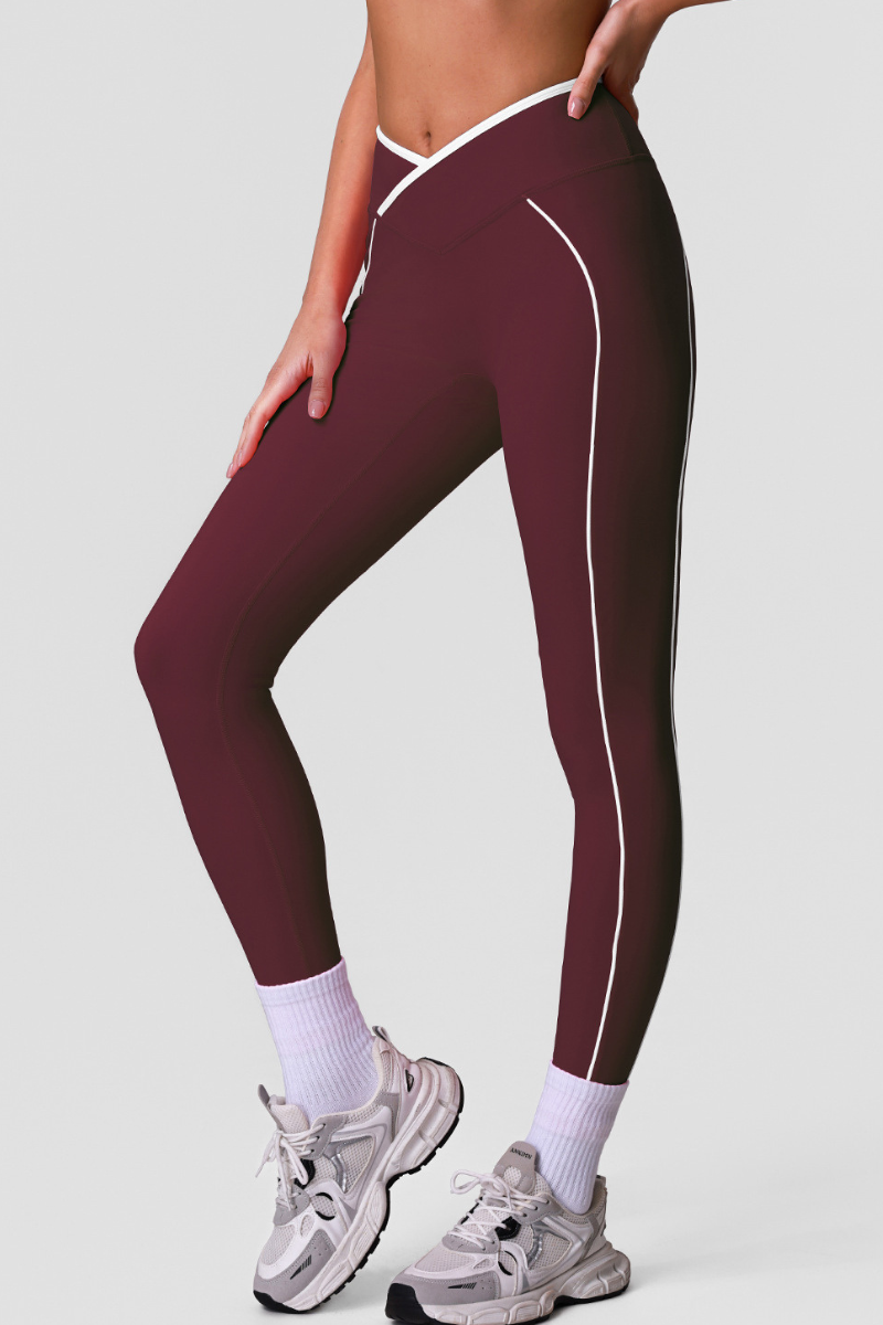 Women's Athletic V-Waist Pleated Buttocks Lifts Leggings