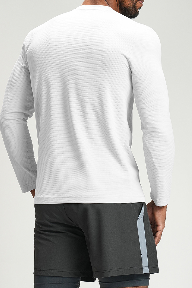 Men's Summer Cooling Round-Neck Quick-Dry Long-Sleeved Top
