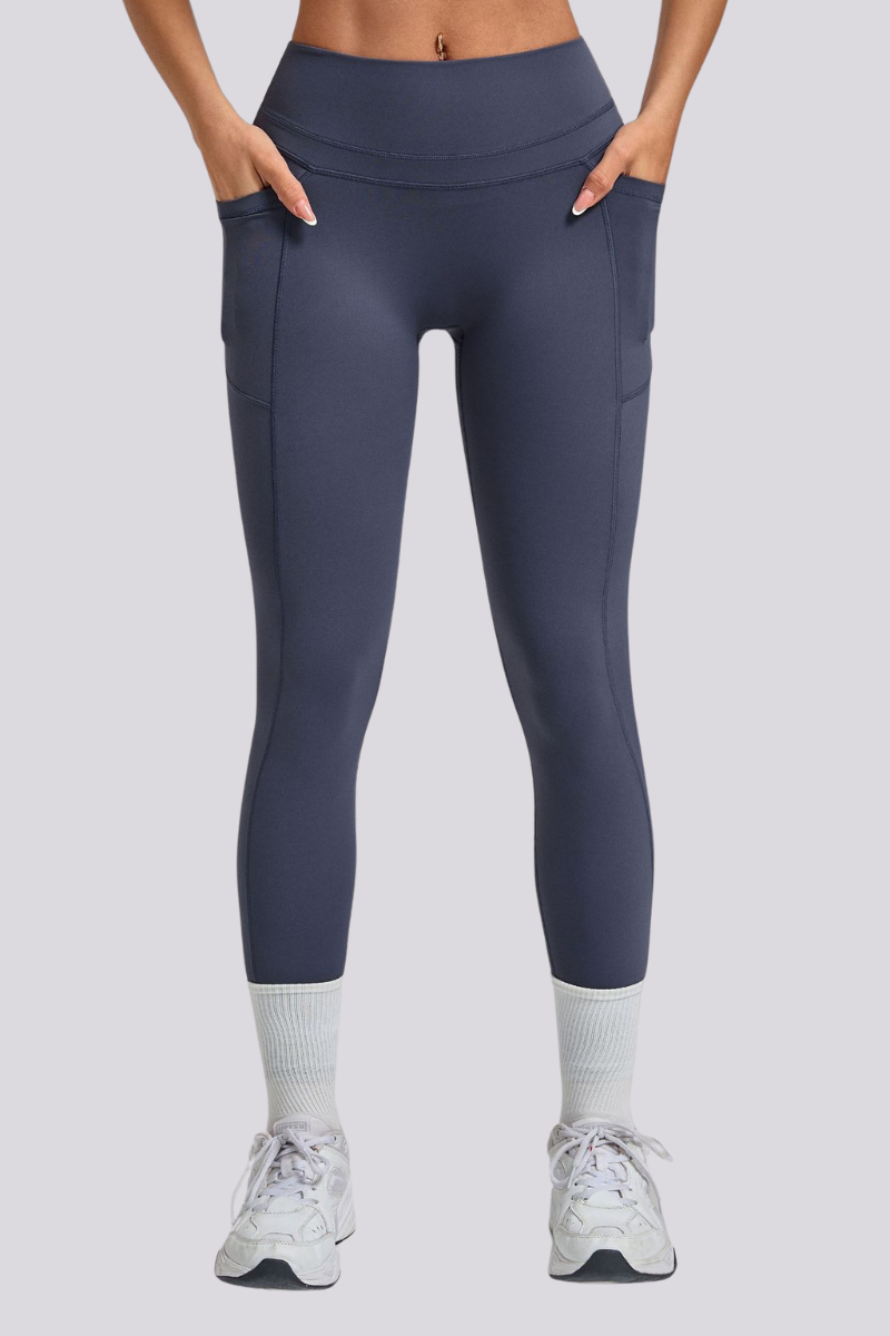 Women's Athletic Side Pocket Hip-Pocket Yoga Leggings