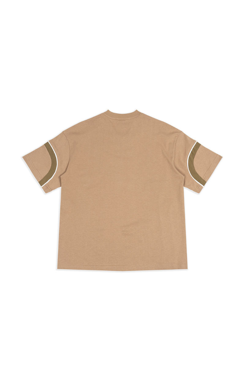 Men's 100% Cotton Color-Block V-Neck Short-Sleeve T-Shirt