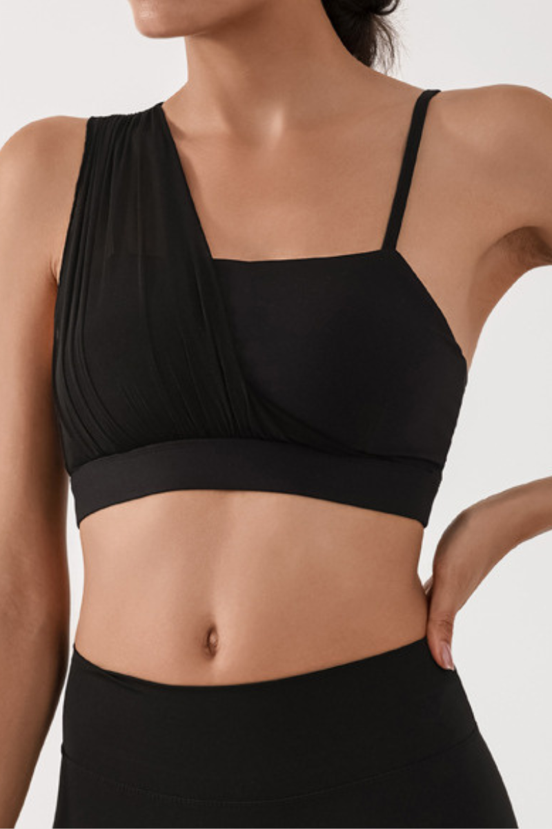Women's Mesh Splicing Color-Block Quick-Dry Sports Bra