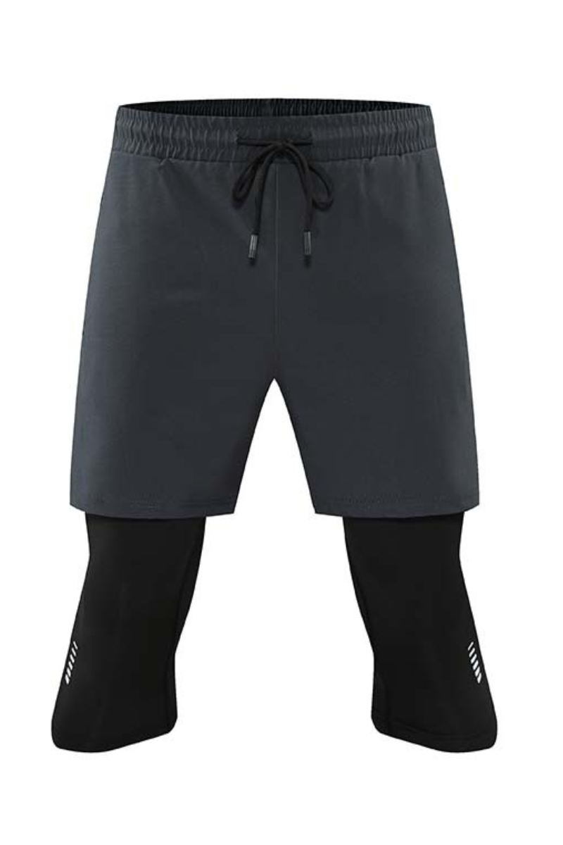 Men's 2-In-One Quick Dry Fitness Running Sports Short